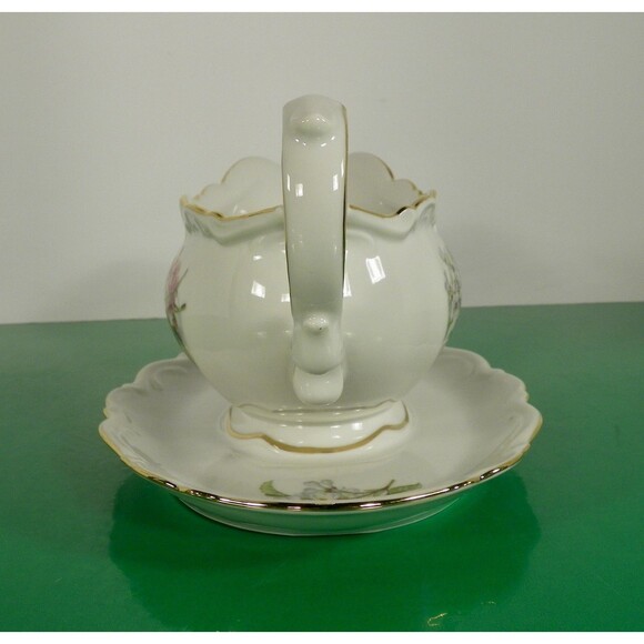 Mitterteich LILAC Gravy Boat with Attached Underplate Bavaria Germany - Picture 4 of 7
